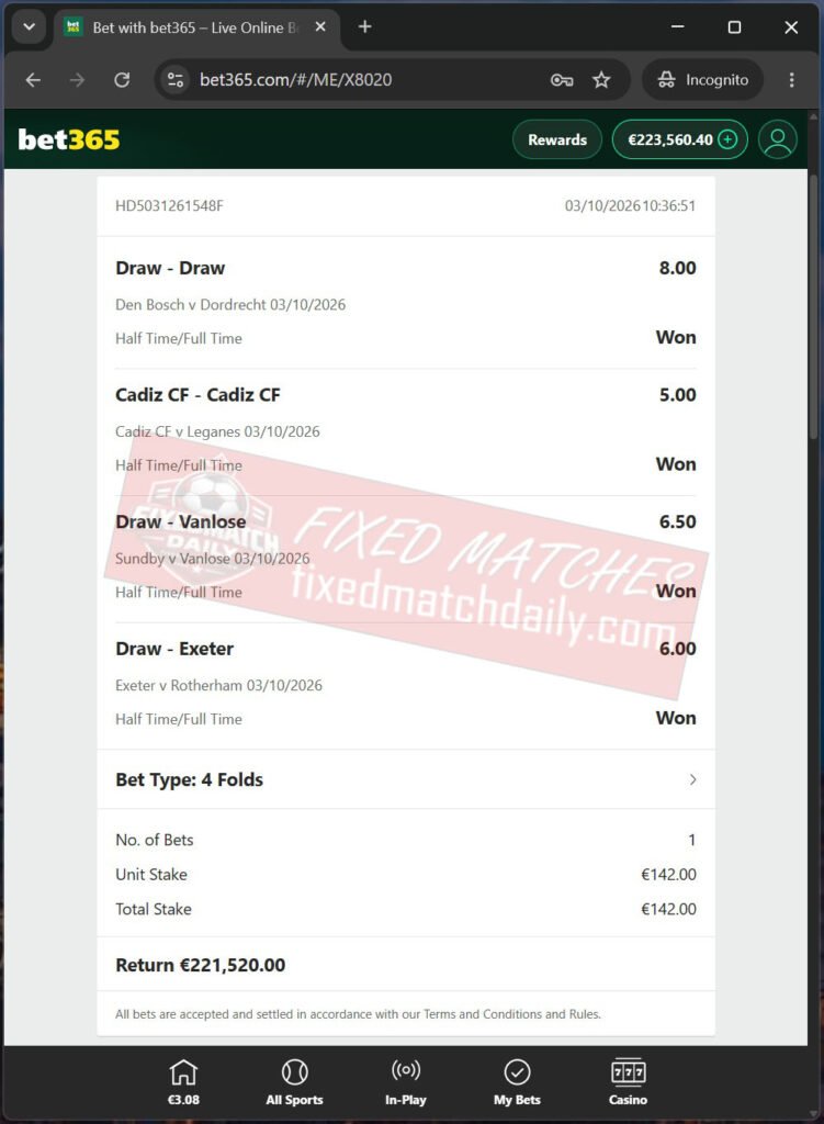 Correct Fixed Matches