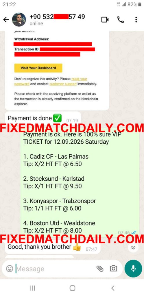 Buy Fixed Matches 100% Sure