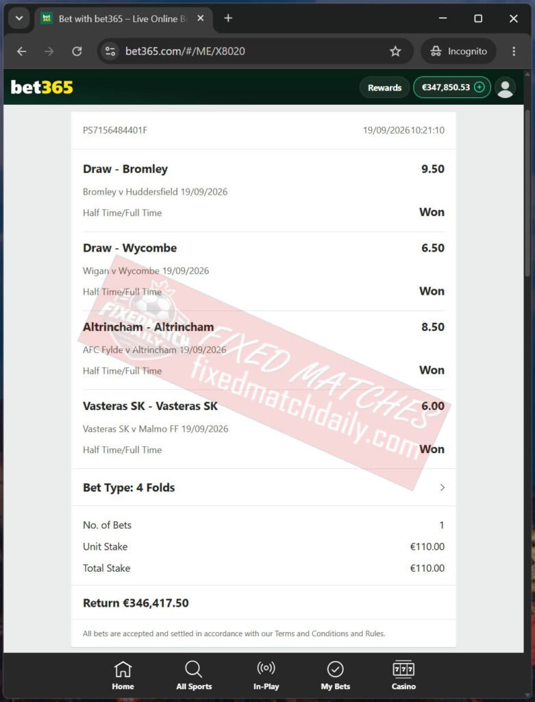 Correct Fixed Matches